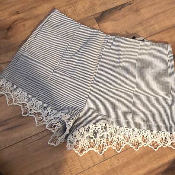 rag & bone Pants - Rag & Bone High Waisted Lace Trim Shorts